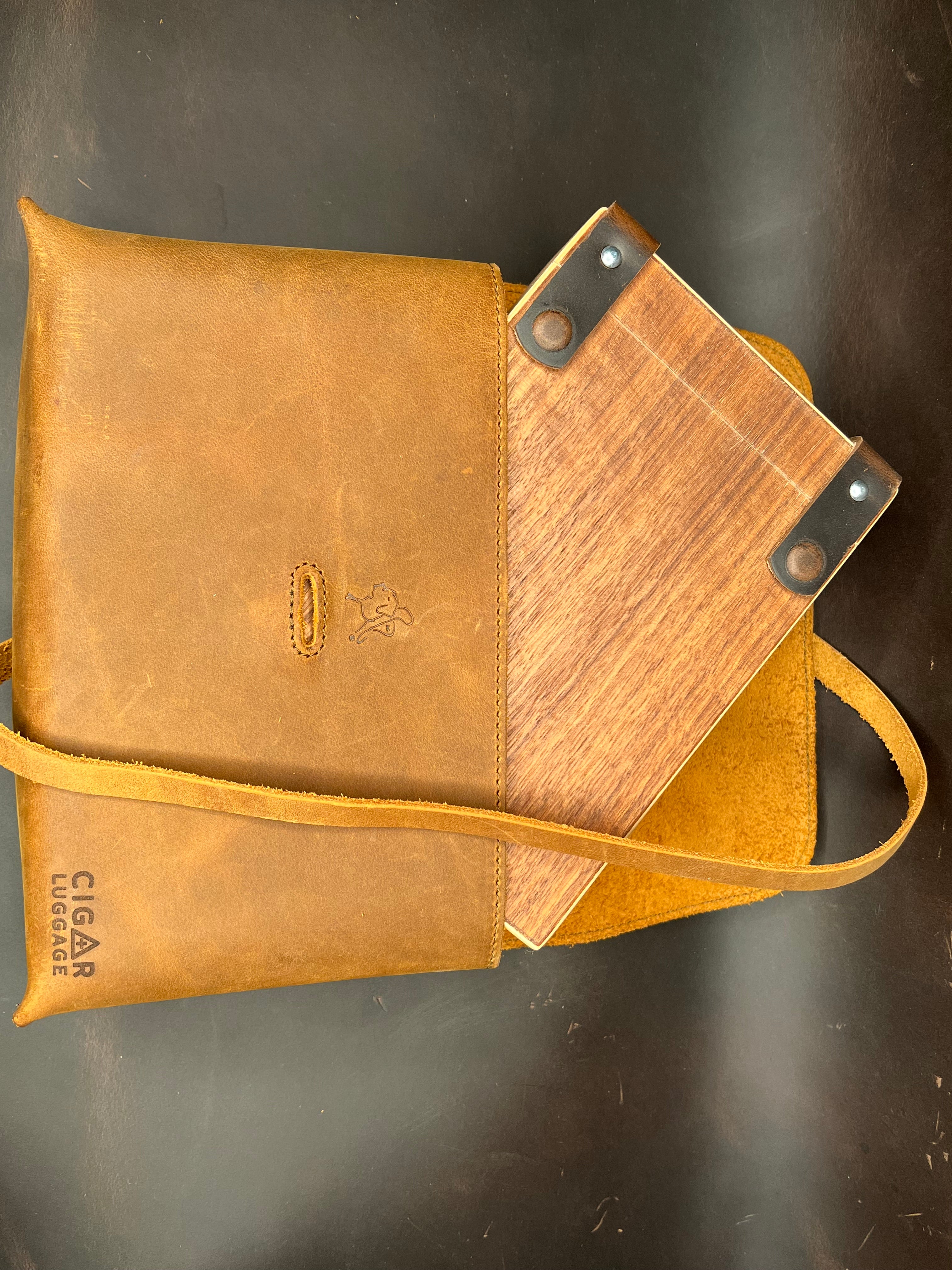 Cigar Luggage Harlow Leather Slip Case